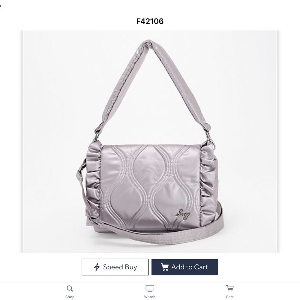 Lug Convertible Crossbody bag-Conga, Metallic pearl (silver/grey)